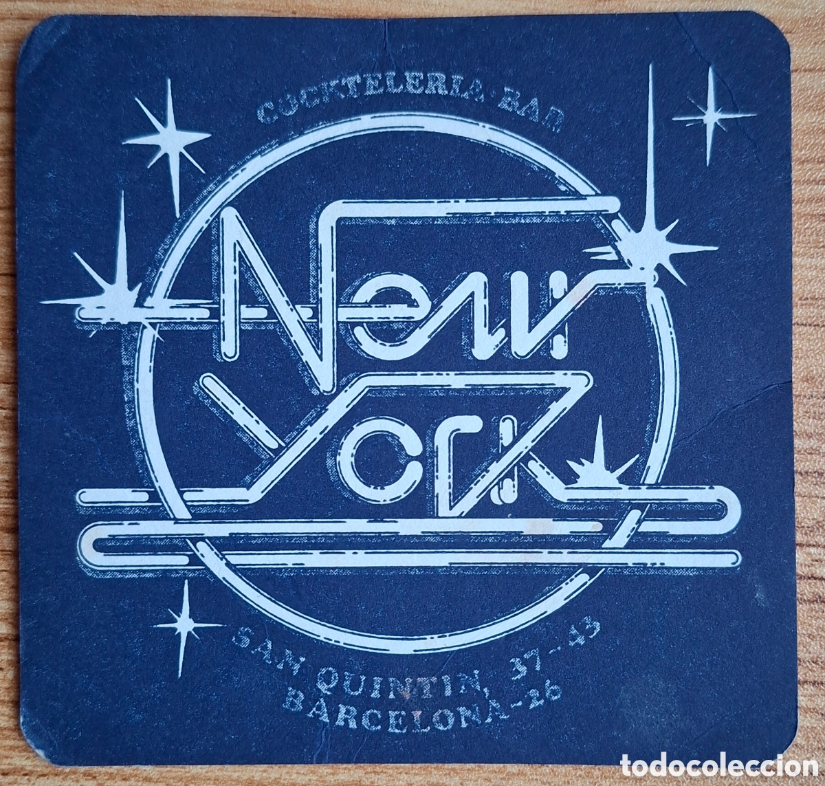 Otros Art&iacute;culos de Coleccionismo en Papel: Posavasos Cockteler&iacute;a Bar New York - Barcelona