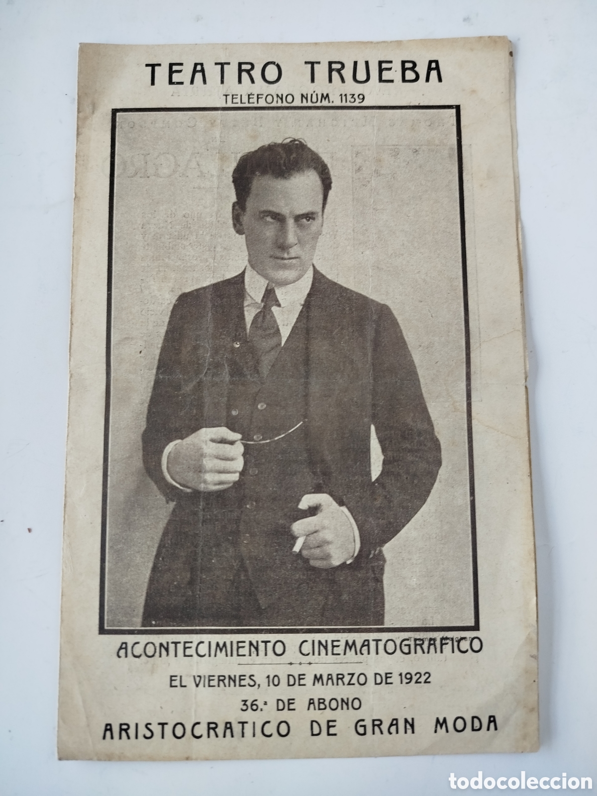 Otros Art&iacute;culos de Coleccionismo en Papel: PROGRAMA DE MANO DOBLE DE LA PEL&Iacute;CULA EL MILAGRO. T. MEIGHAN Y B. COMPSON. TEATRO TRUEBA BILBAO 1922