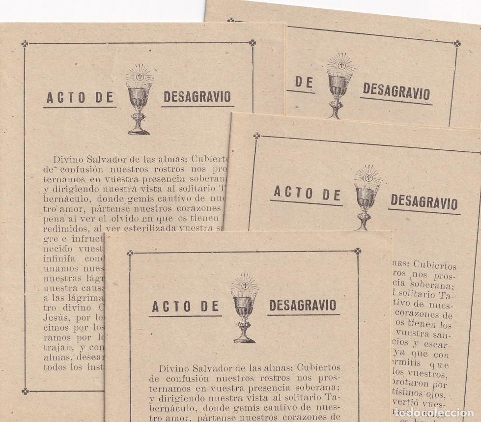 Otros Art&iacute;culos de Coleccionismo en Papel: 4 D&iacute;pticos iguales del archivo sacerdote huido Guerra Civil - Acto de desagravio - Ed Cat&oacute;lica Toled