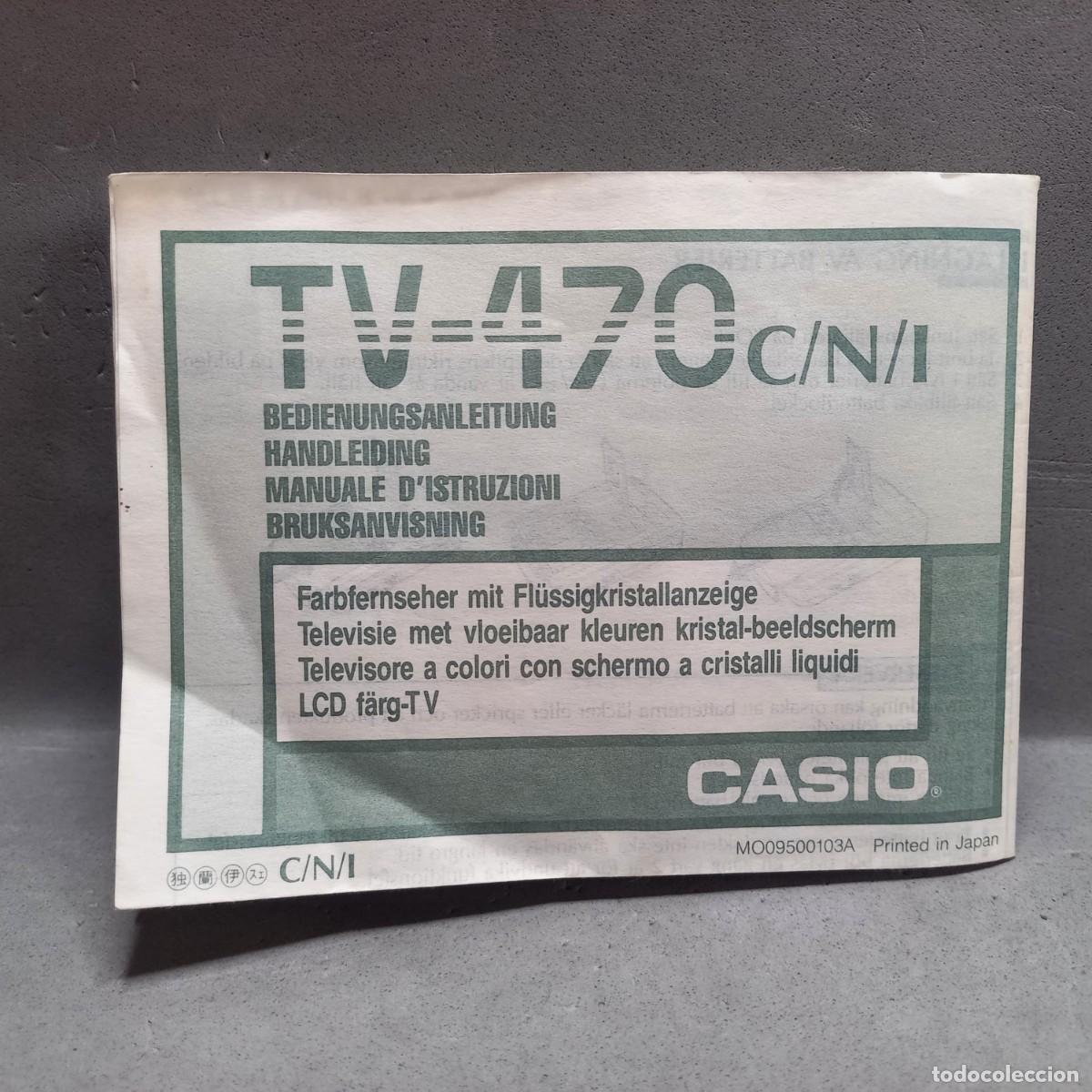 Otros Art&iacute;culos de Coleccionismo en Papel: Instrucciones de la televisi&oacute;n port&aacute;til de mano CASIO TV-470 C/N/I. A&ntilde;os 80
