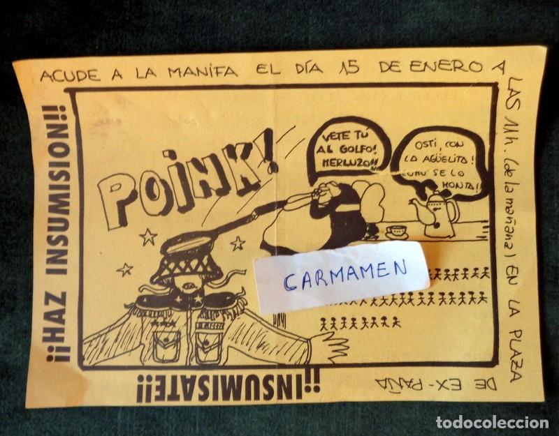 Otros Art&iacute;culos de Coleccionismo en Papel: PASQU&Iacute;N FLYER ANTIGUO MANIFESTACI&Oacute;N CONTRA GUERRA GOLFO INSUMISI&Oacute;N ANARQUISMO ZARAGOZA 1991 ANARQUIA