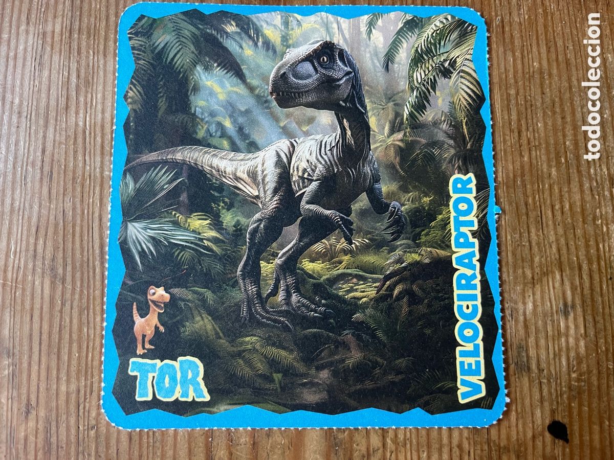 Otros Art&iacute;culos de Coleccionismo en Papel: R31877 CROMO CARTA GALLETAS DINOSAURUS DINOSAURIOS TOR VELOCIRAPTOR