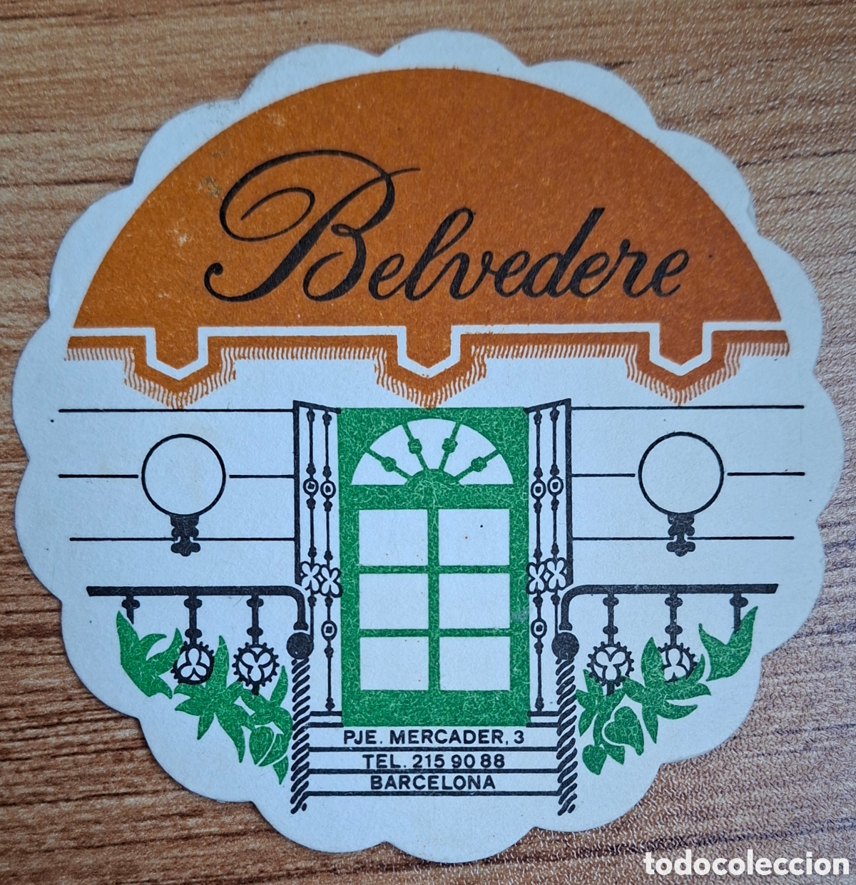 Otros Art&iacute;culos de Coleccionismo en Papel: Posavasos Belvedere - Barcelona