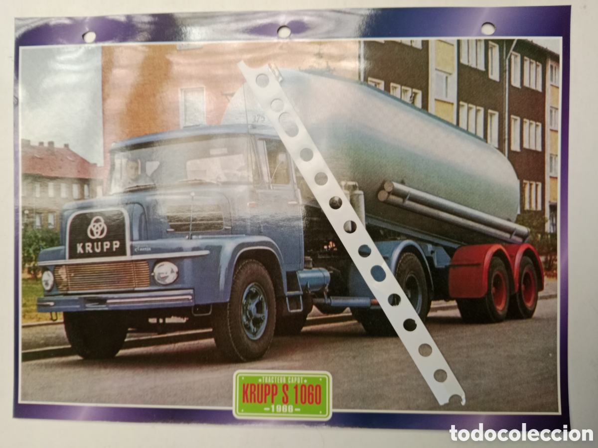 Otros Art&iacute;culos de Coleccionismo en Papel: Ficha cami&oacute;n Krupp S 1060