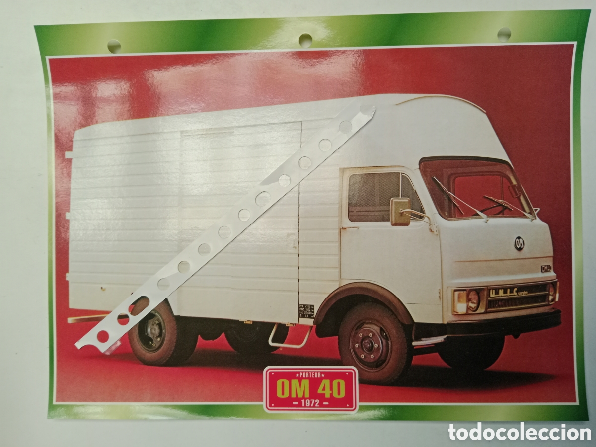 Otros Art&iacute;culos de Coleccionismo en Papel: Ficha cami&oacute;n OM 40 1972