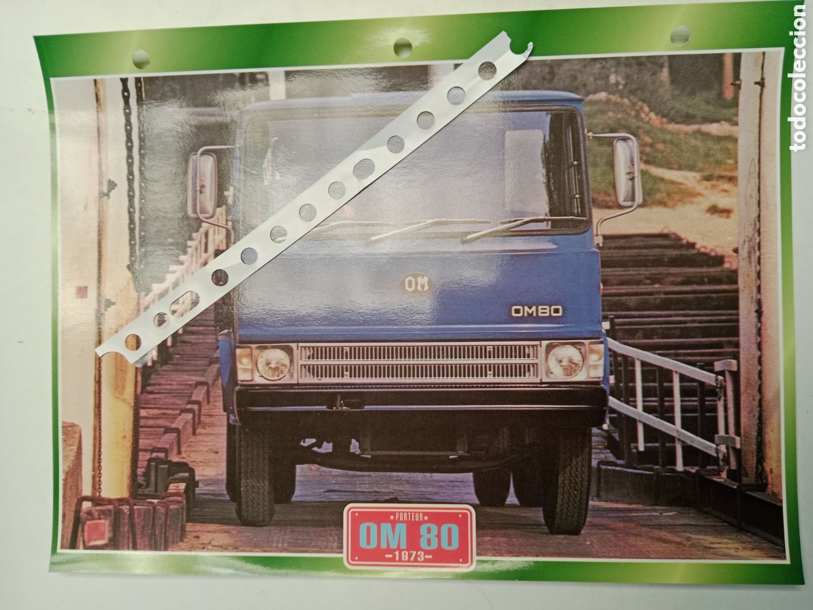 Otros Art&iacute;culos de Coleccionismo en Papel: Ficha cami&oacute;n OM 80 de 1973