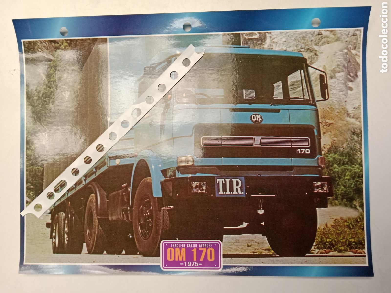 Otros Art&iacute;culos de Coleccionismo en Papel: Ficha cami&oacute;n OM 170 de 1975