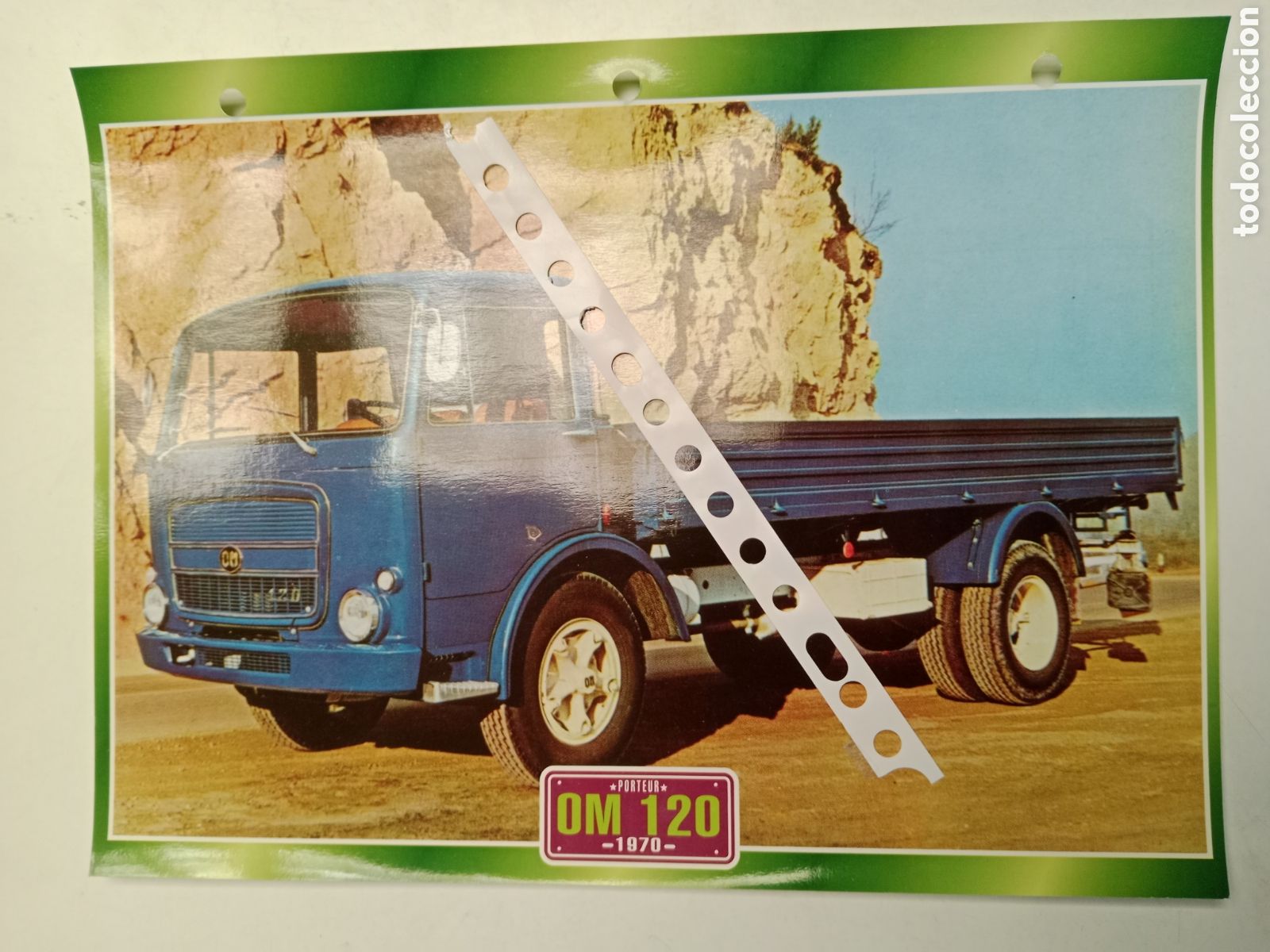 Otros Art&iacute;culos de Coleccionismo en Papel: Ficha cami&oacute;n OM 120 de 1970