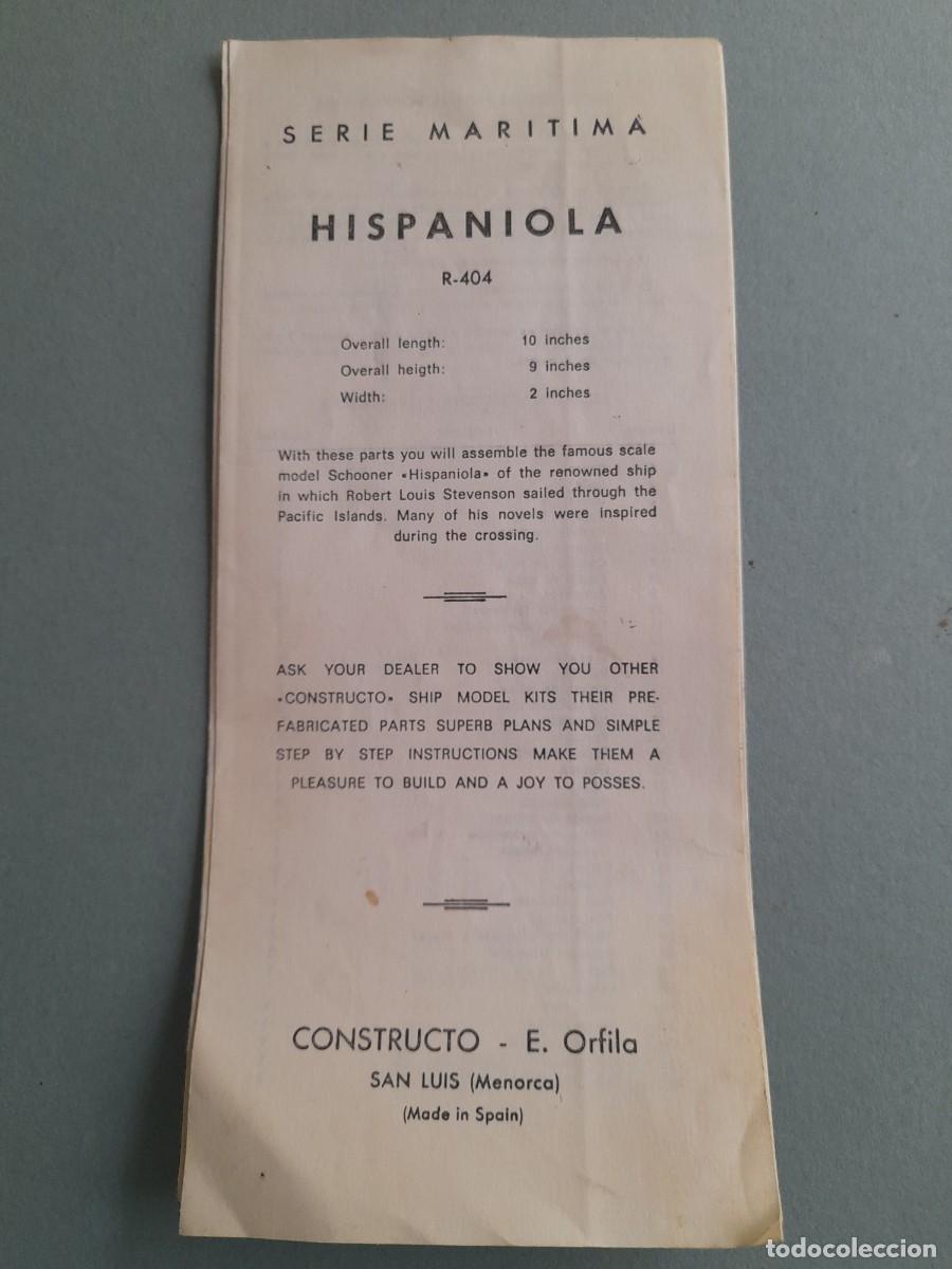 Otros Art&iacute;culos de Coleccionismo en Papel: folleto instrucciones montaje R-404 hispaniola, constructo, e.orfila, san luis , menorca
