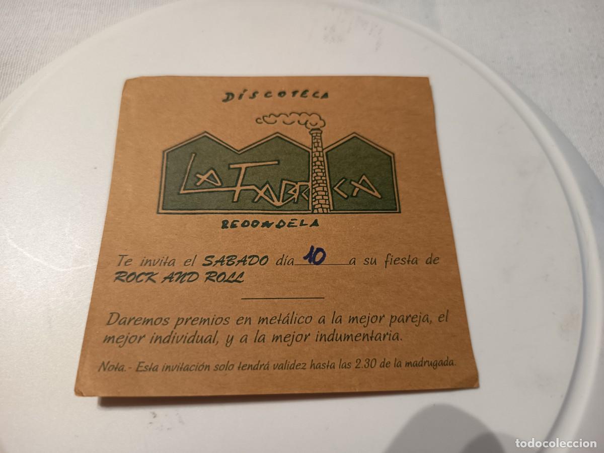 Otros Art&iacute;culos de Coleccionismo en Papel: POSAVASOS INVITACION DISCOTECA LA FABRICA- REDONDELA-PONTEVEDRA