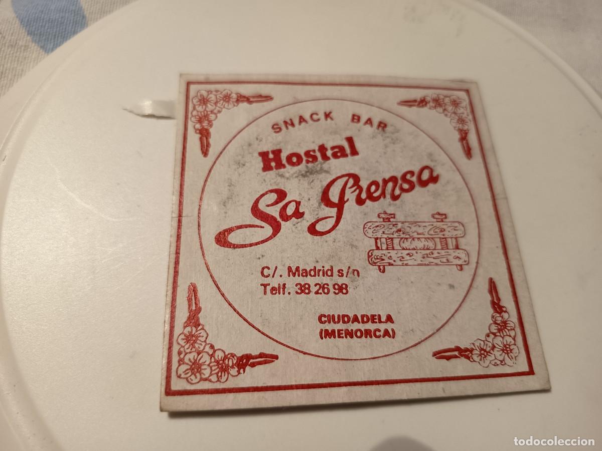 Otros Art&iacute;culos de Coleccionismo en Papel: POSAVASOS HOSTAL SA PRENSA-CIUDADELA-MENORCA-BALEARES