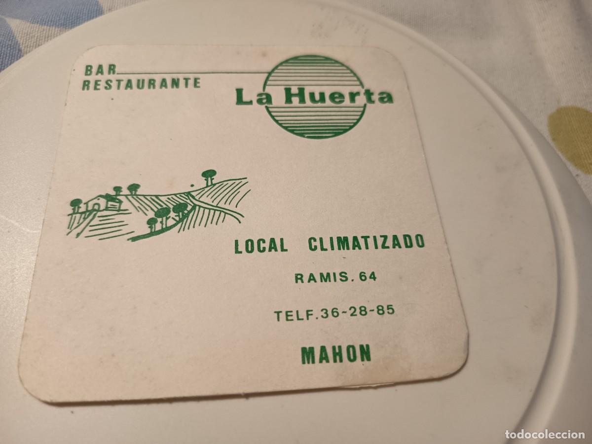 Otros Art&iacute;culos de Coleccionismo en Papel: POSAVASOS RESTAURANTE LA HUERTA-MAHON-MENORCA-BALEARES
