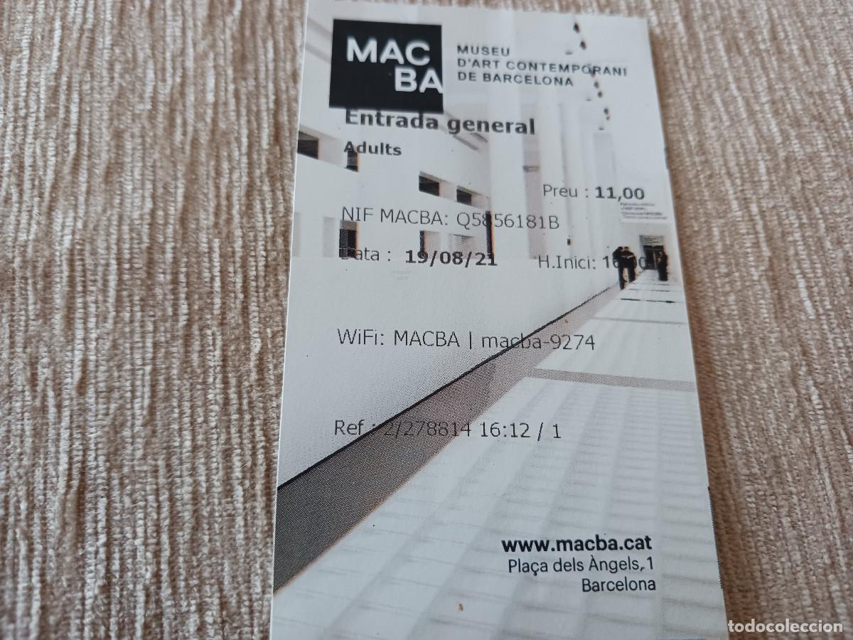 Collectionnisme Papier divers: Entrada MACBA Museu d'Art Contemporani de Barcelona, 2021