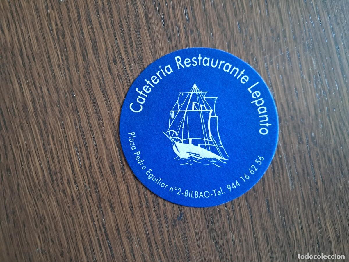 Otros Art&iacute;culos de Coleccionismo en Papel: posavasos de publicidad, Cafeter&iacute;a restaurante Lepanto, Bilbao.