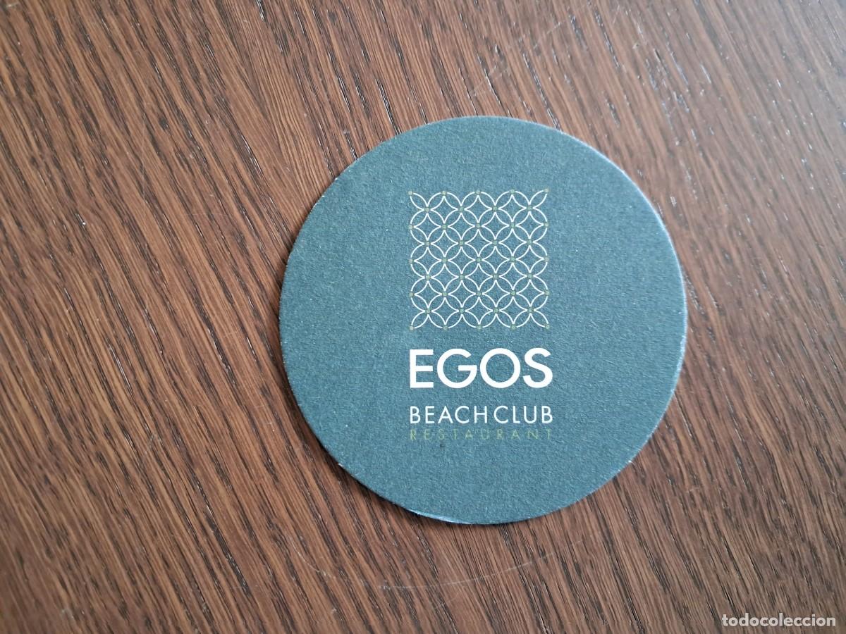 Otros Art&iacute;culos de Coleccionismo en Papel: posavasos de publicidad, restaurant Egos Beach club-Rocamarina hotel. Cala D'Or, Mallorca.