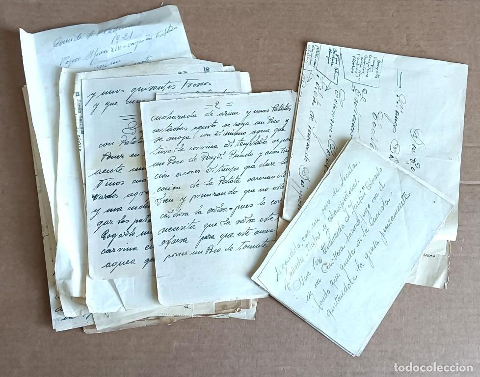 Collectionnisme Papier divers: Documentos de cocina Hay recetas, minutas &hellip; Alguna con fecha 1921 - 1929 -1945