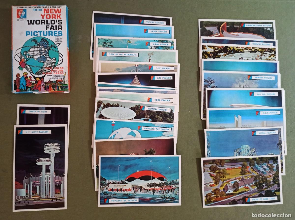 Otros Art&iacute;culos de Coleccionismo en Papel: Vintage Official Souvenir Flash Card Set 1964-65 New York World's Fair Pictures