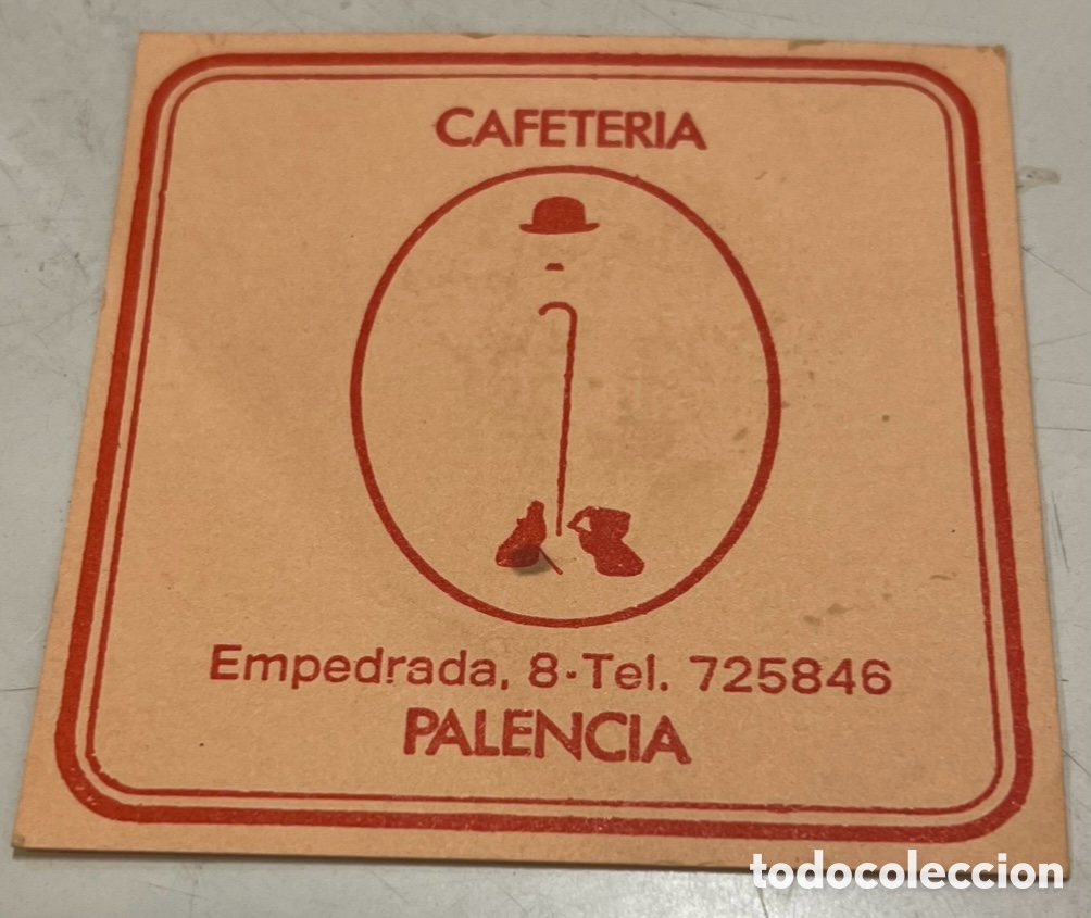 Otros Art&iacute;culos de Coleccionismo en Papel: Posavasos. Cafeteria Chaplin. Palencia. A&ntilde;os 70.