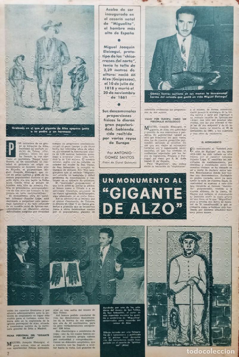 Otros Art&iacute;culos de Coleccionismo en Papel: EL GIGANTE DE ALZO TOLOSA GUIPUZCOA CLIPPING ANTIGUO C30