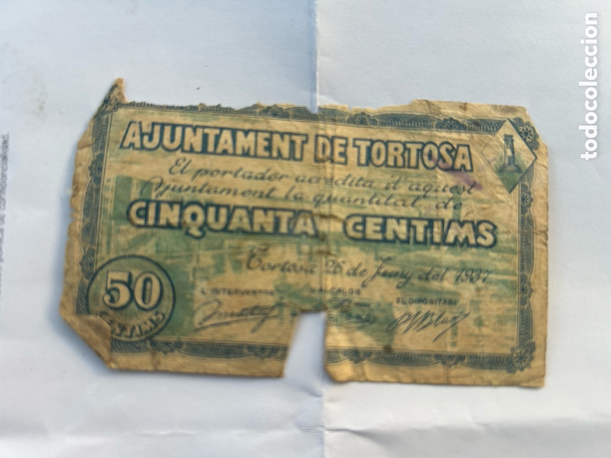 Otros Art&iacute;culos de Coleccionismo en Papel: Billetr guerra civil