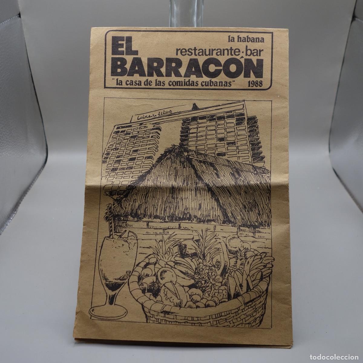 Otros Art&iacute;culos de Coleccionismo en Papel: CARTA DEL RESTAURANTE EL BARRACON LA HABANA CUBA 1988