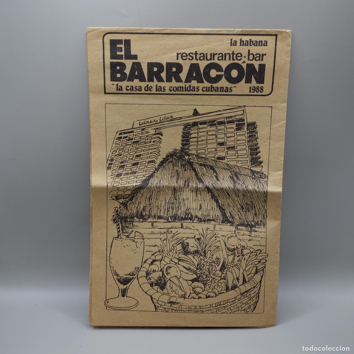 Otros Art&iacute;culos de Coleccionismo en Papel: CARTA DEL RESTAURANTE EL BARRACON LA HABANA CUBA 1988