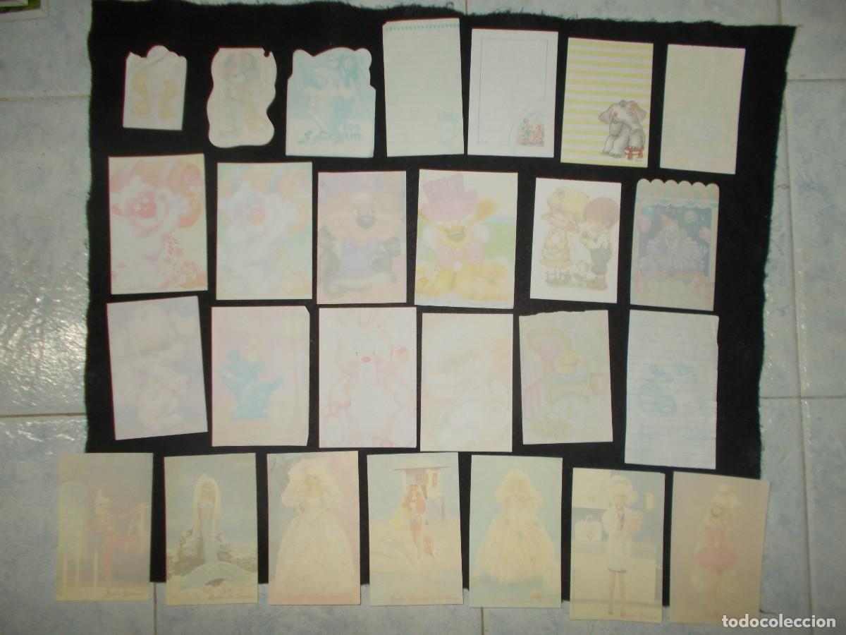 Otros Art&iacute;culos de Coleccionismo en Papel: Lote de 26 HOJITAS PERFUMADAS Antiguas Hojas Cartas Peque&ntilde;as Distintas con BARBIE. Carta Perfumada C