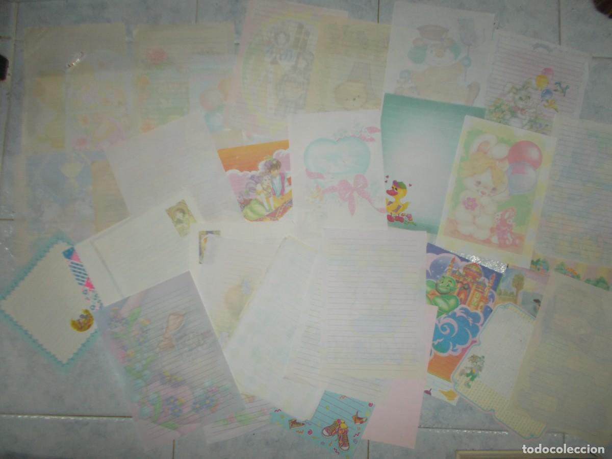 Otros Art&iacute;culos de Coleccionismo en Papel: Lote de 50 HOJAS PERFUMADAS Antiguas Hojitas Cartas A4 Distintas. Carta Perfumada Colecci&oacute;n Infantil