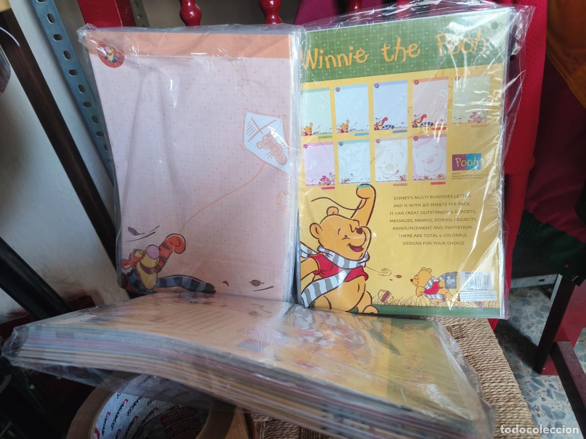 Otros Art&iacute;culos de Coleccionismo en Papel: Lote 3 paquetes completos con 12 bolsas cada una con hojas Winnie the pooth 90&acute;s tipo cartas olor