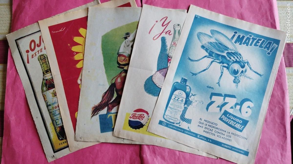 Otros Art&iacute;culos de Coleccionismo en Papel: LOTE DE 7 PUBLICIDADES DE REVISTA.-A&Ntilde;OS 50-60.