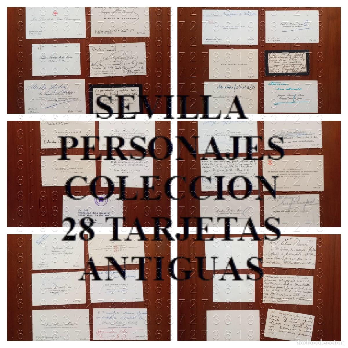 Collectionnisme Papier divers: SEVILLA PERSONAJES 28 TARJETAS DE VISITA COLECCION U78