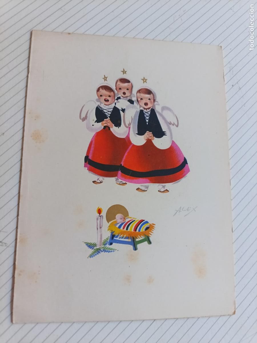 Otros Art&iacute;culos de Coleccionismo en Papel: Pa&iacute;s Vasco. Felicitaci&oacute;n de Navidad. Ilustrador ALEX
