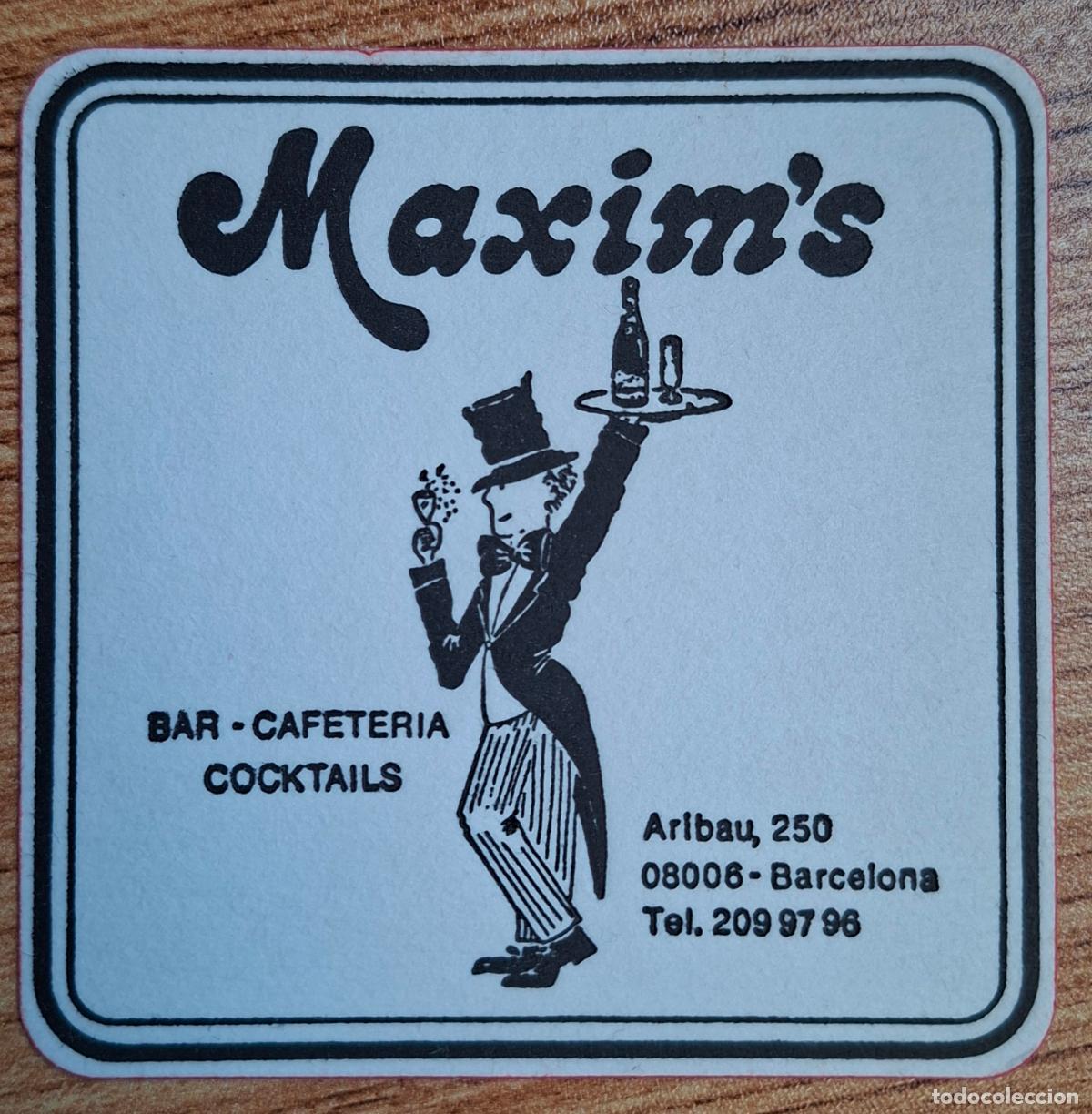 Collectionnisme Papier divers: Posavasos Bar Cafeter&iacute;a Maxim's - Barcelona