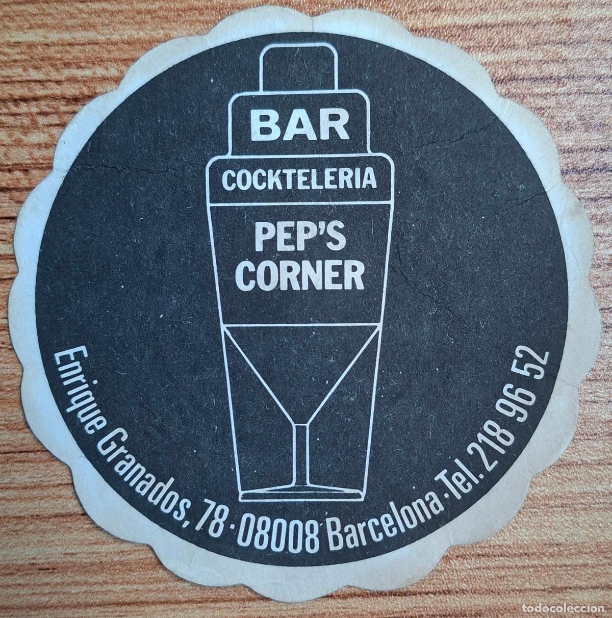 Outros artigos de papel: Posavasos Bar Cockteler&iacute;a Pep's Corner - Barcelona