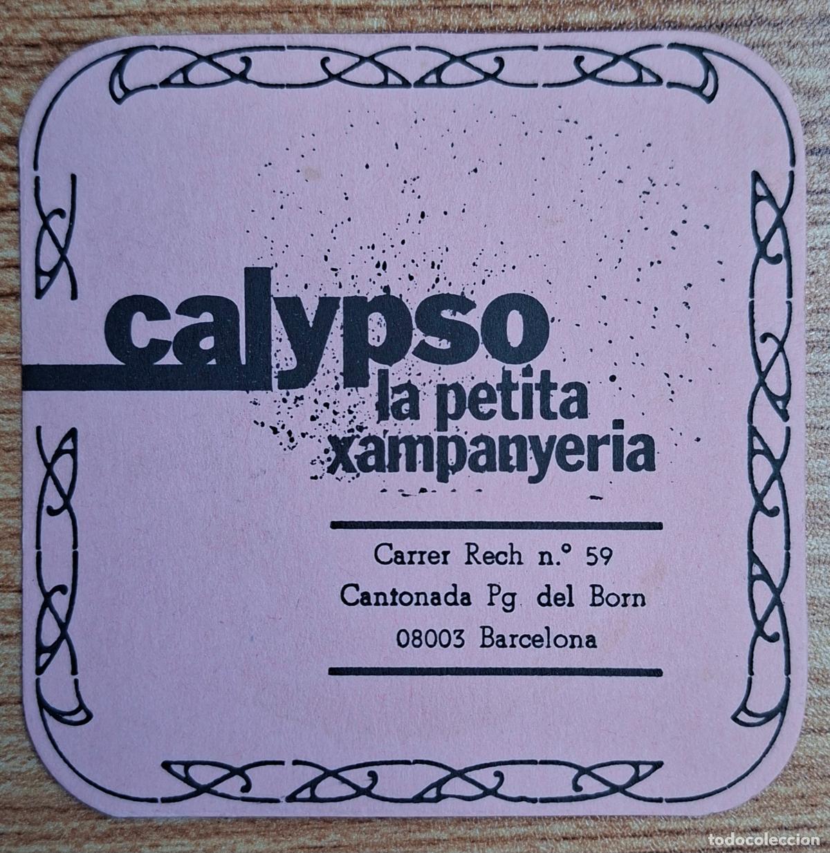 Sammelleidenschaft Andere Papierartikel: Posavasos La Petita Xampanyeria Calypso - cuadrado - Barcelona