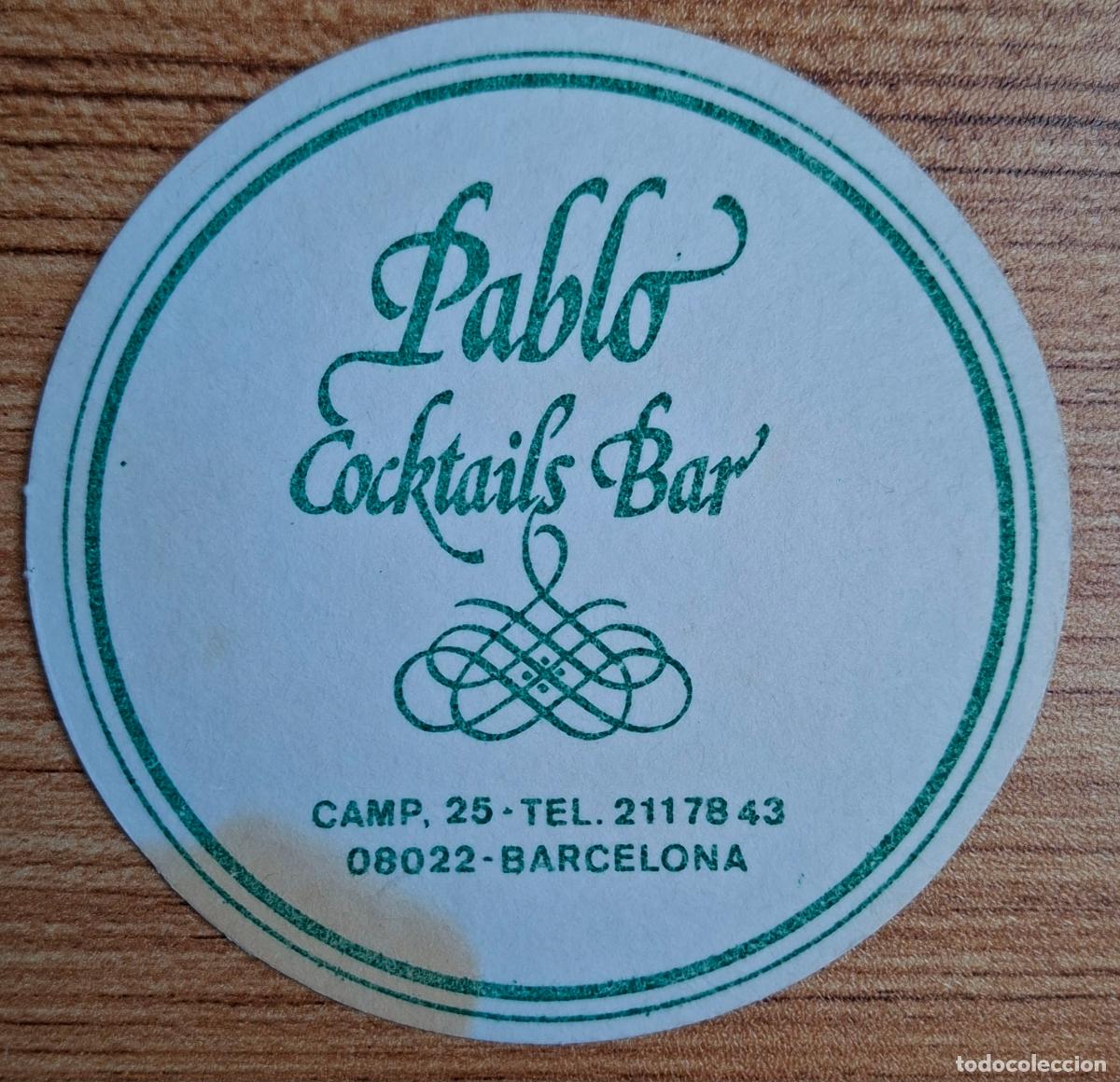Otros Art&iacute;culos de Coleccionismo en Papel: Posavasos Pablo Cocktails Bar - Barcelona