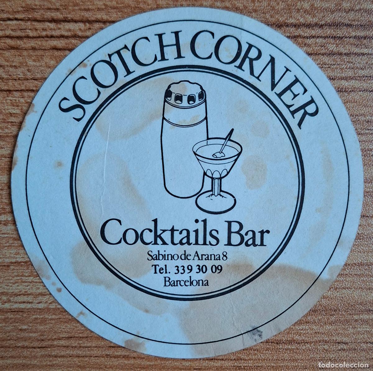 Otros Art&iacute;culos de Coleccionismo en Papel: Posavasos Coktails Bar Scotch Corner - Barcelona
