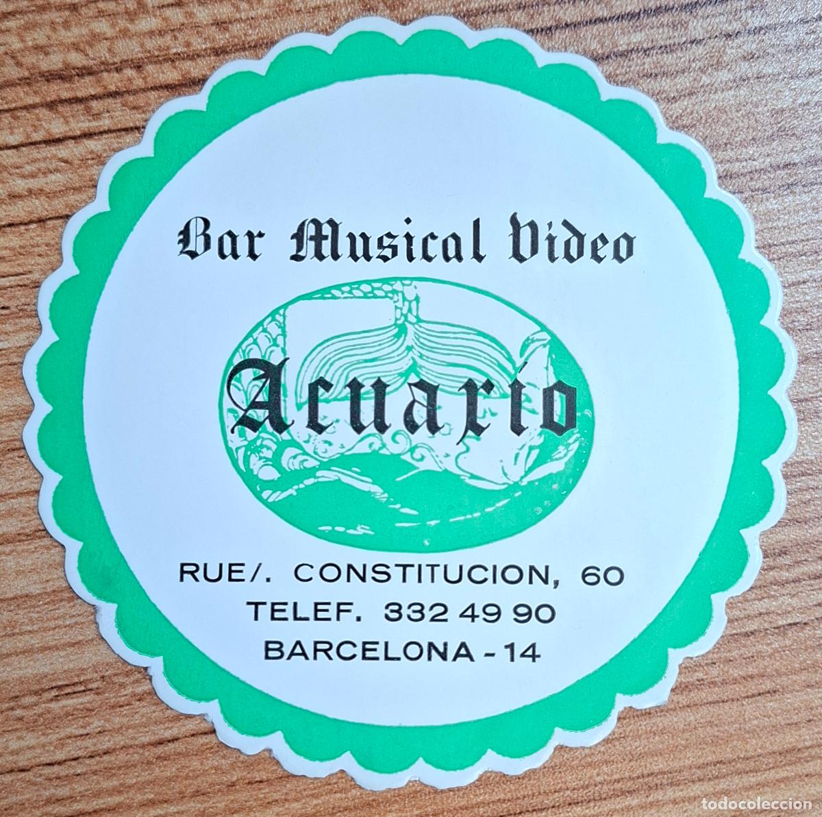 Otros Art&iacute;culos de Coleccionismo en Papel: Posavasos Bar Musical Video Acuario - Barcelona