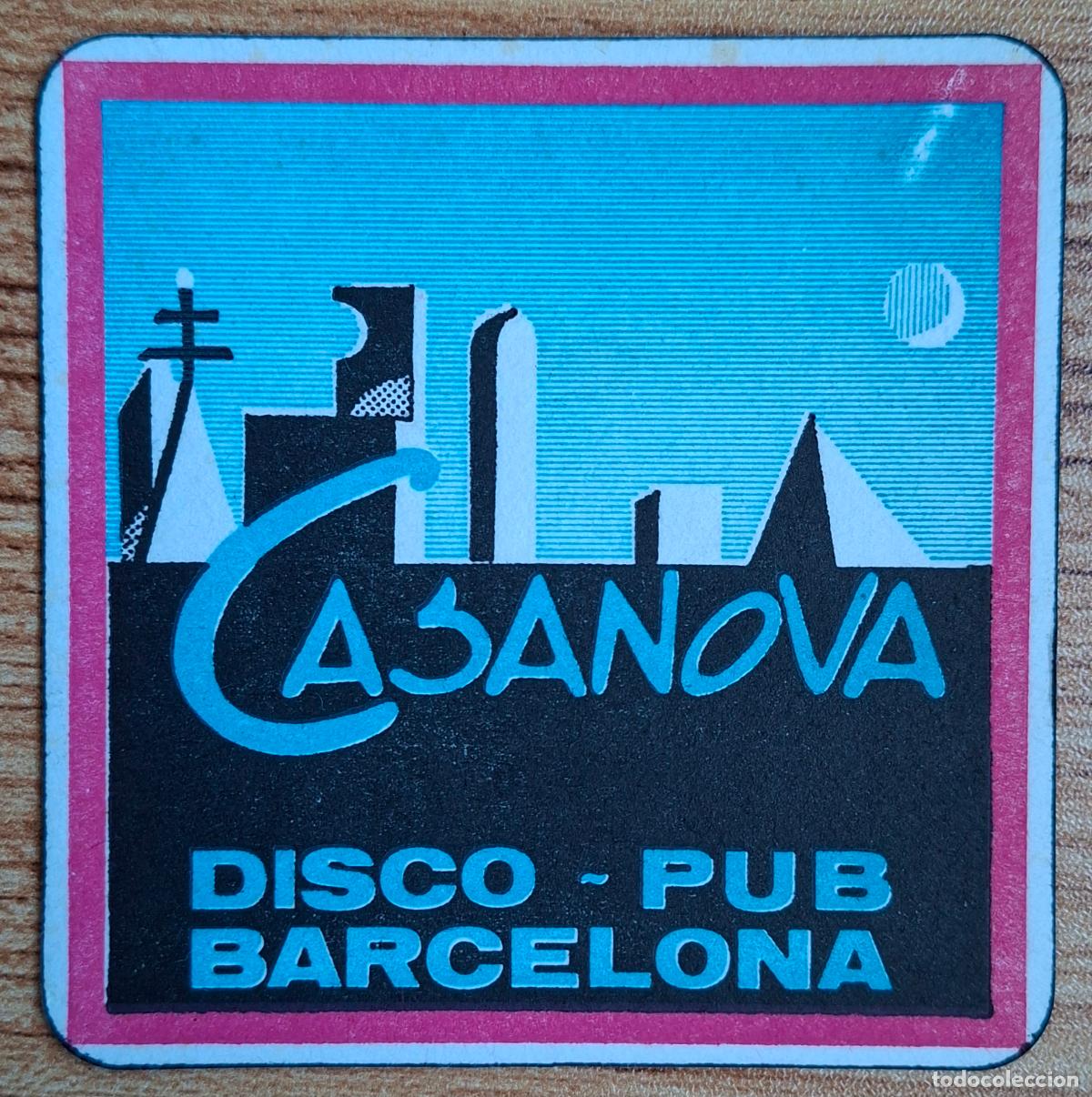 Otros Art&iacute;culos de Coleccionismo en Papel: Posavasos Disco Pub Casanova cuadrado color - Barcelona