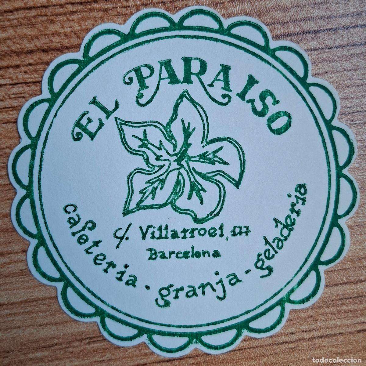 Otros Art&iacute;culos de Coleccionismo en Papel: Posavasos Cafet&eacute;ria Granja El Paraiso - Barcelona