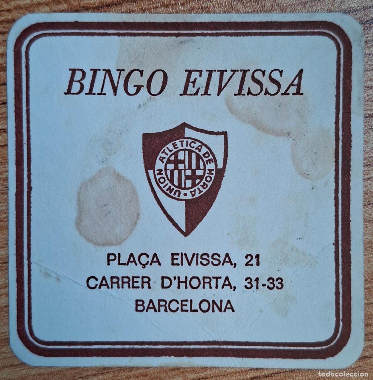 Otros Art&iacute;culos de Coleccionismo en Papel: Posavasos Bingo Eivissa - Barcelona