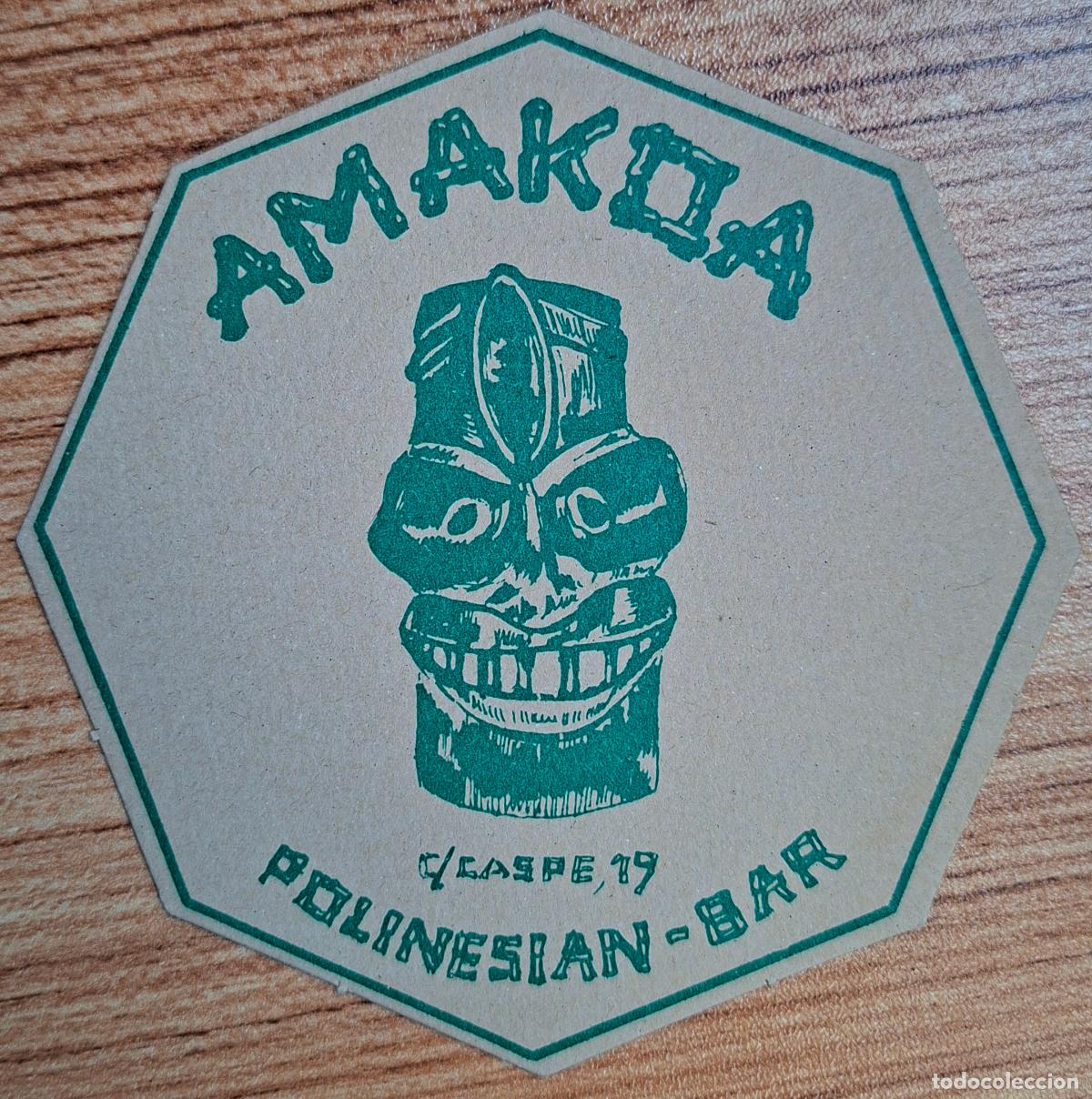 Otros Art&iacute;culos de Coleccionismo en Papel: Posavasos Polinesian Bar Amakoa - Barcelona