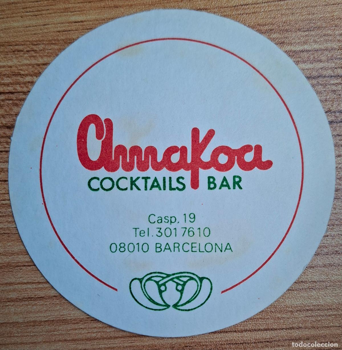 Otros Art&iacute;culos de Coleccionismo en Papel: Posavasos Cocktails Bar Amakoa - Barcelona
