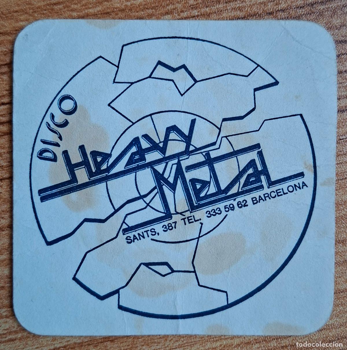 Otros Art&iacute;culos de Coleccionismo en Papel: Posavasos Disco Heavy Metal - Barcelona