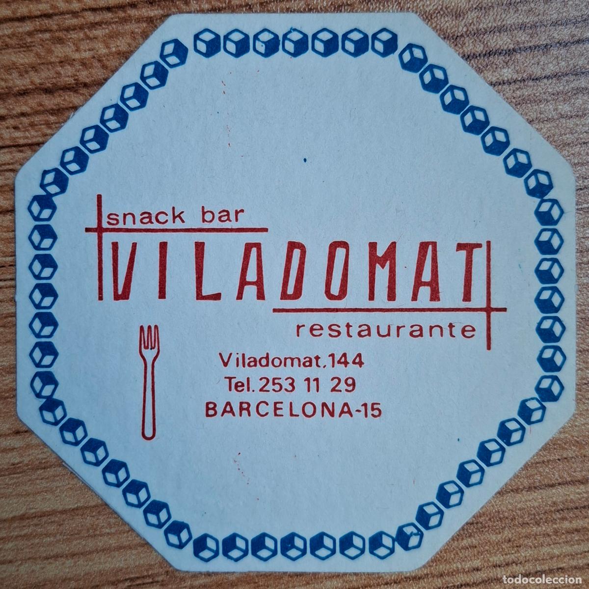 Otros Art&iacute;culos de Coleccionismo en Papel: Posavasos Snack Bar Viladomat - Barcelona