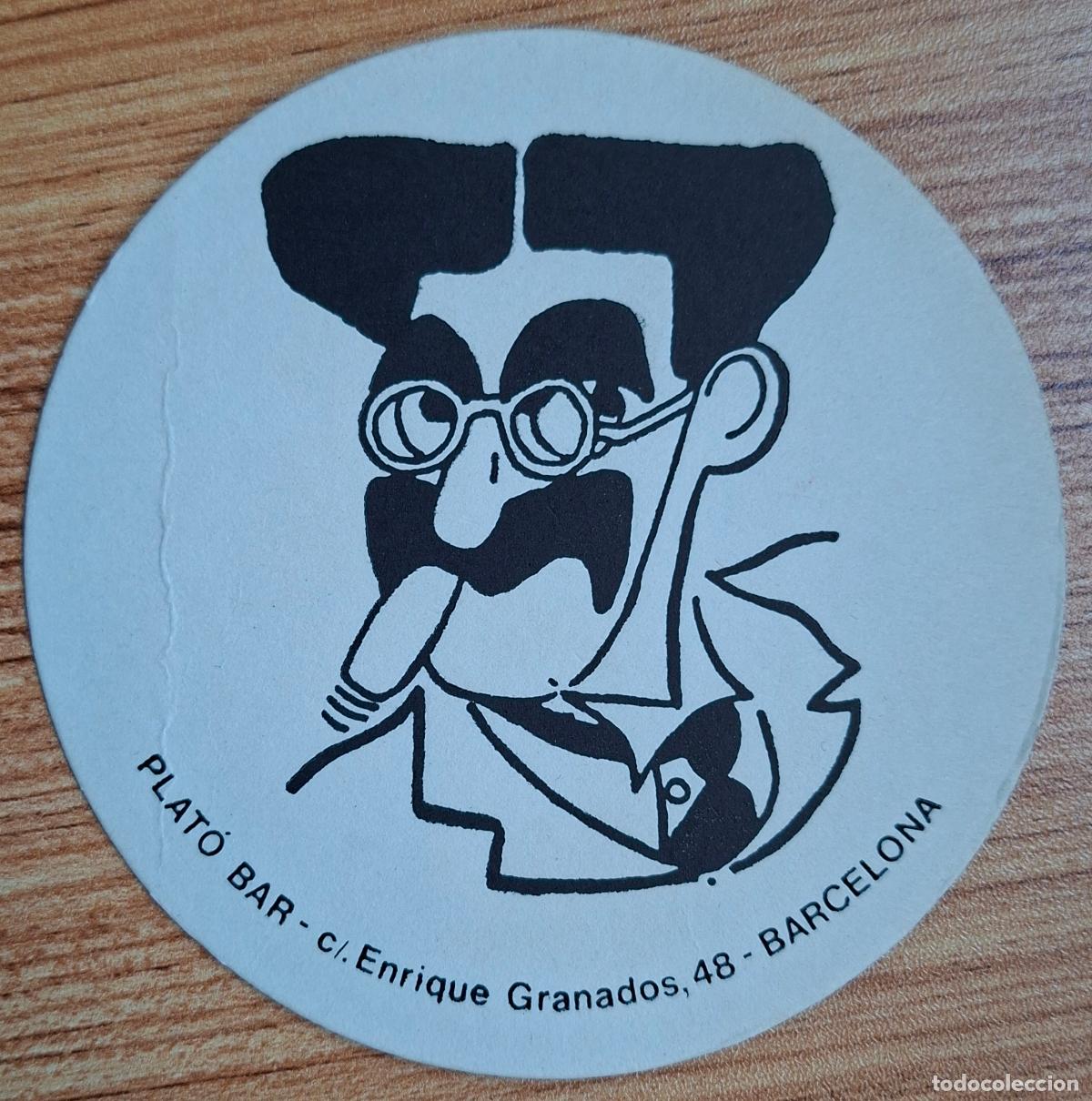 Otros Art&iacute;culos de Coleccionismo en Papel: Posavasos Plat&oacute; Bar - Groucho Marx - Barcelona