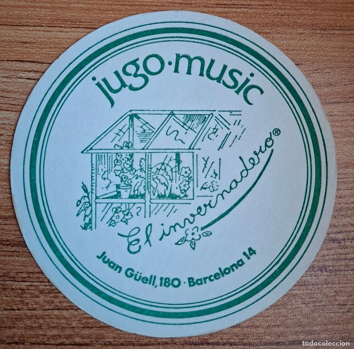 Otros Art&iacute;culos de Coleccionismo en Papel: Posavasos Jugo Music El Invernadero - Barcelona