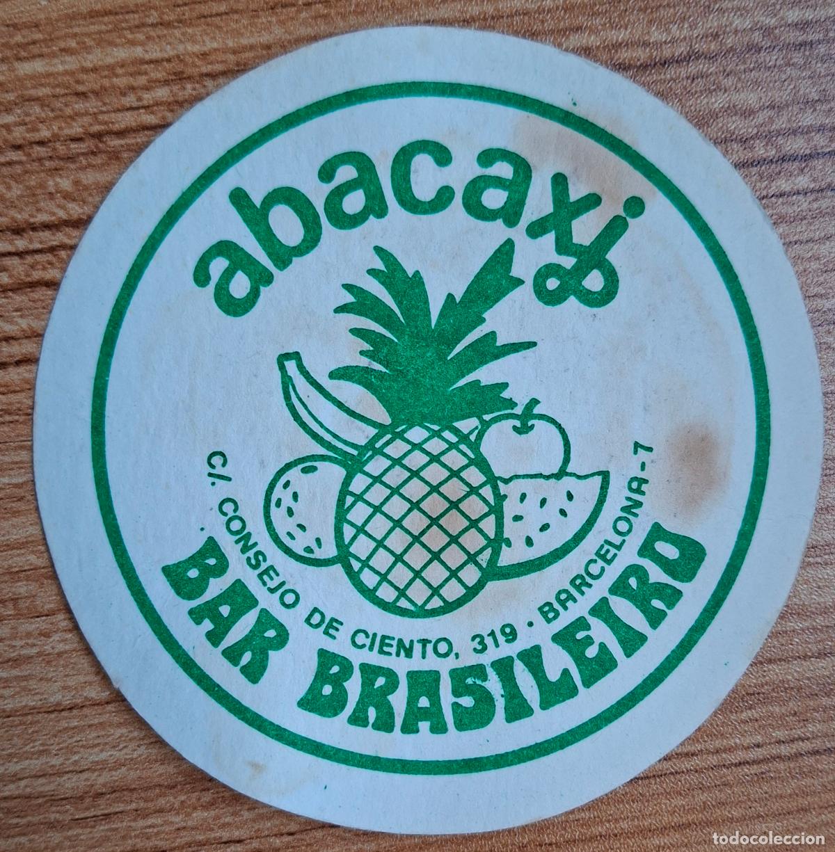 Otros Art&iacute;culos de Coleccionismo en Papel: Posavasos Bar Brasileiro Abacaxi - verde - Barcelona