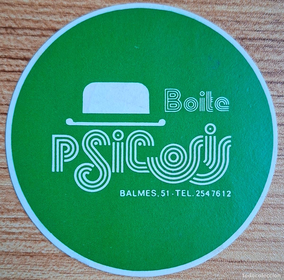 Otros Art&iacute;culos de Coleccionismo en Papel: Posavasos Boite Psicosis Verde - Barcelona