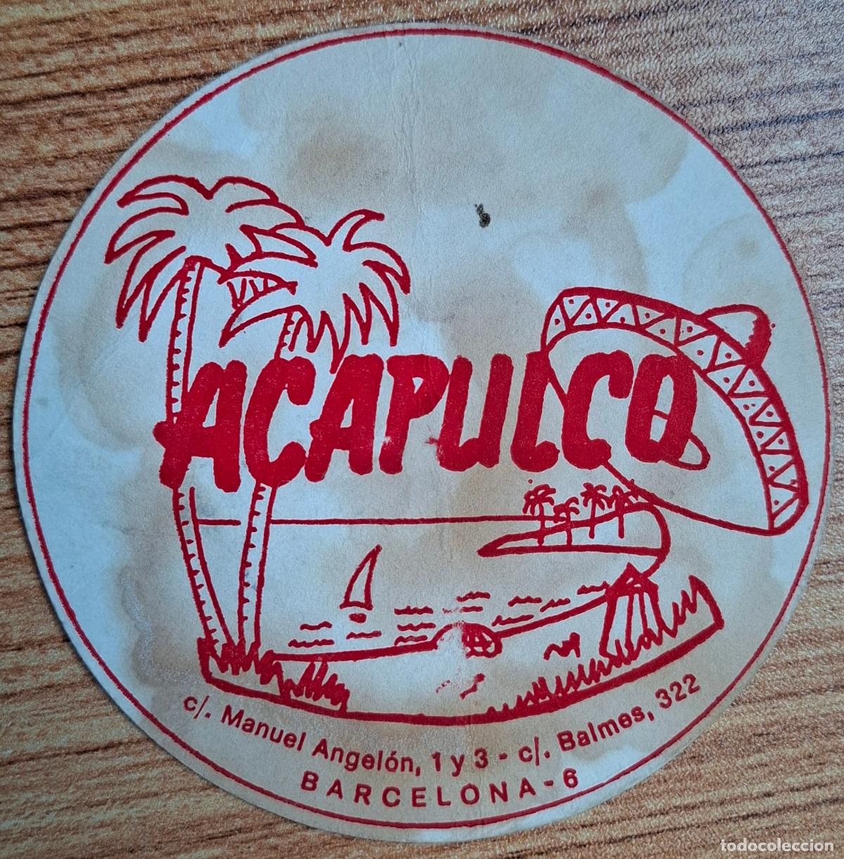 Otros Art&iacute;culos de Coleccionismo en Papel: Posavasos Acapulco - Barcelona